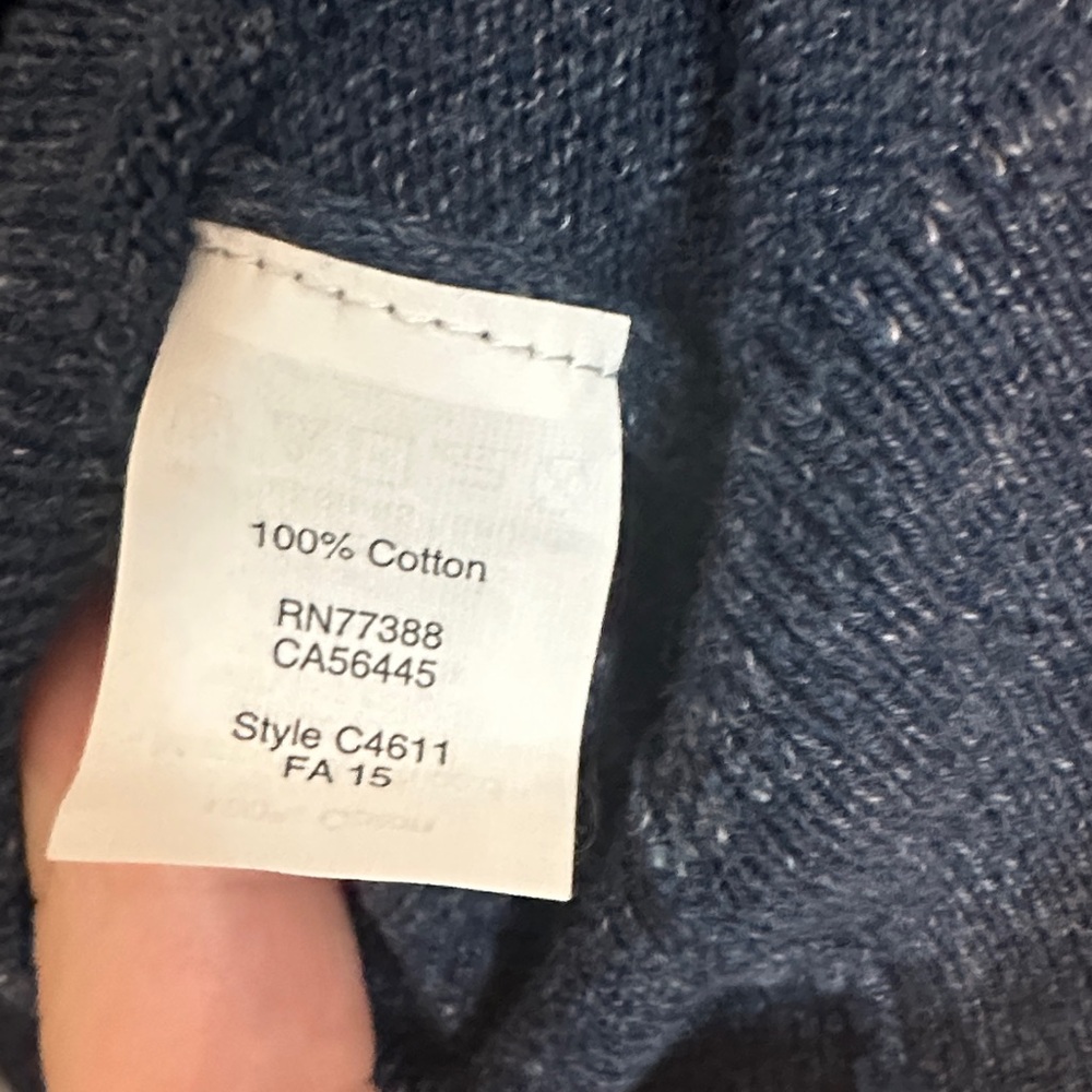 J. Crew Men's 100% Cotton V-Neck Sweater - Deep Blue -Size Large - Picture 4 of 9